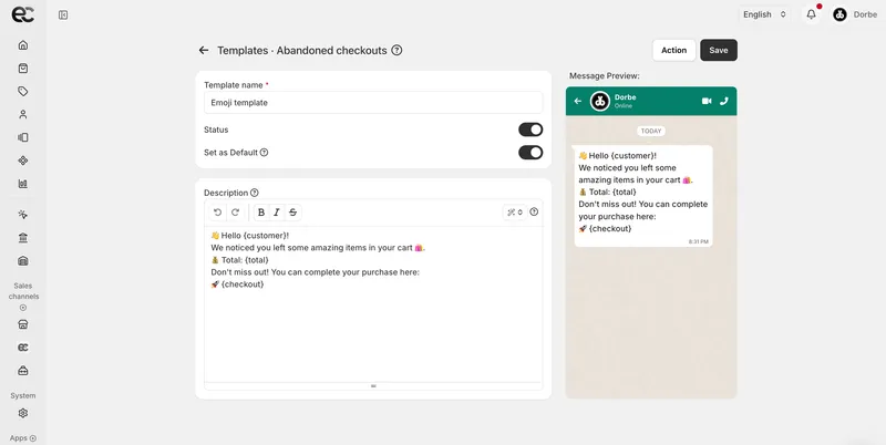 Abandoned Checkout Recovery: Reach Customers by Email and WhatsApp