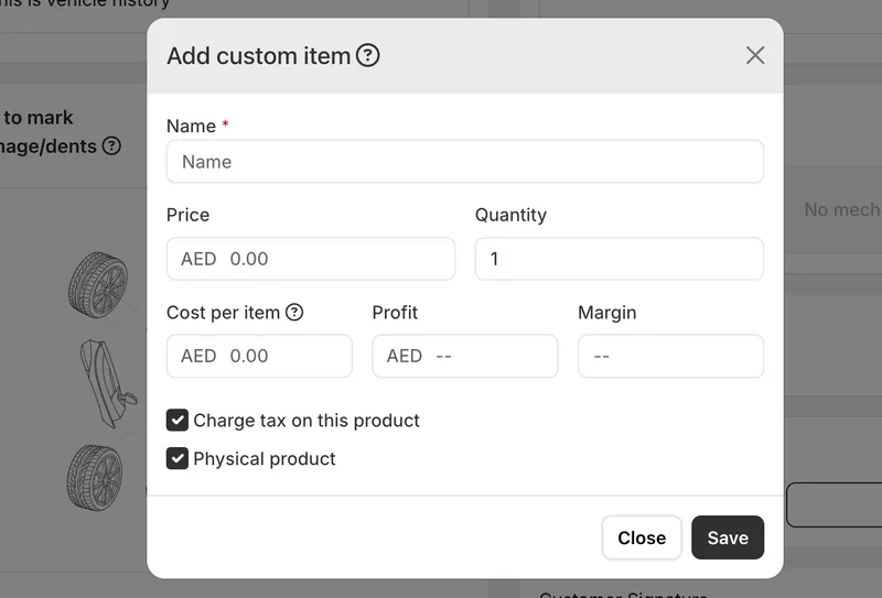 Custom Items in Workshop Jobs