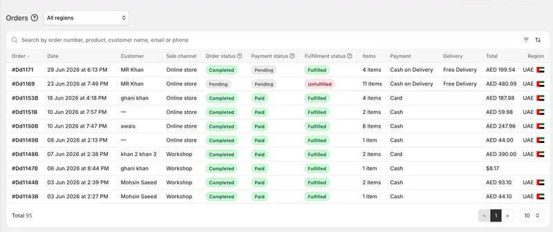 A dedicated order page for your customers