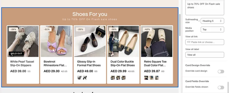 More control over your collection grid and subheading