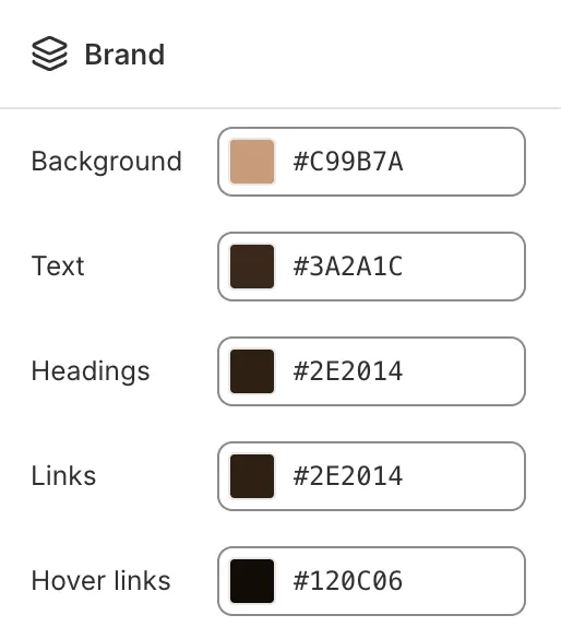 Storefront fixes and color schemes that apply