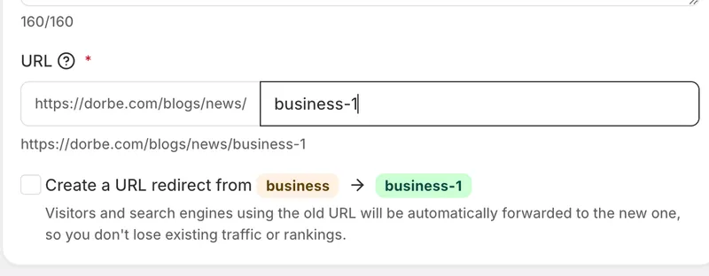 Redirect URLs so you never lose traffic