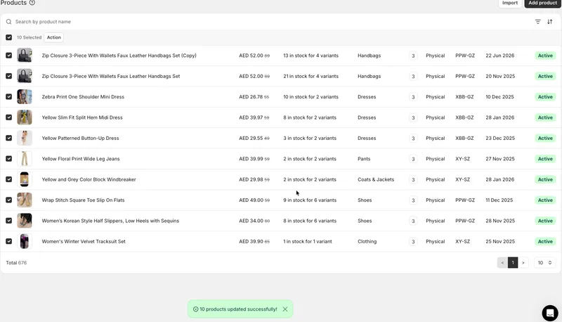 Open records in a new tab, and notifications that clear on their own