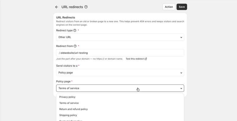 More places you can send visitors, and a way to test every redirect