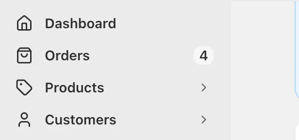 Order menu badge — see new orders at a glance