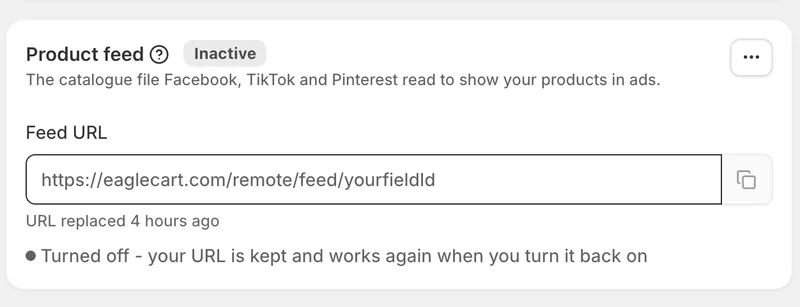 Product feeds — new