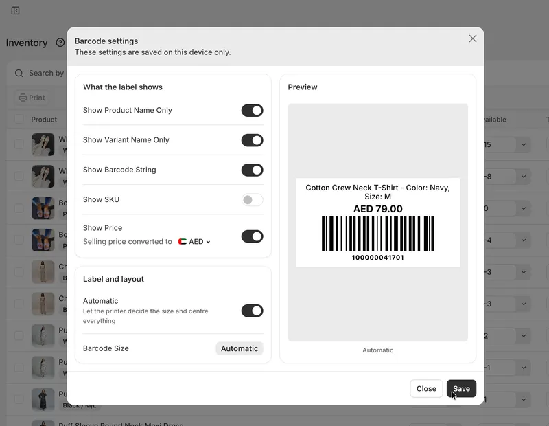 Price now prints on your barcode labels