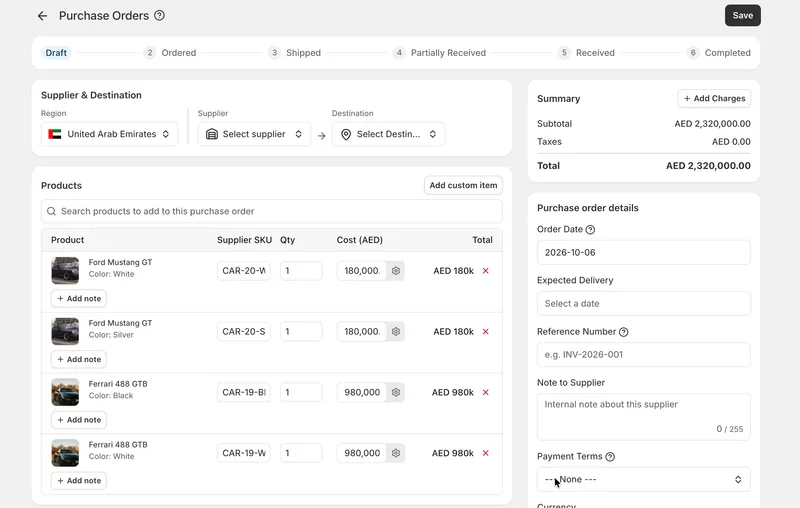 Purchase orders are here