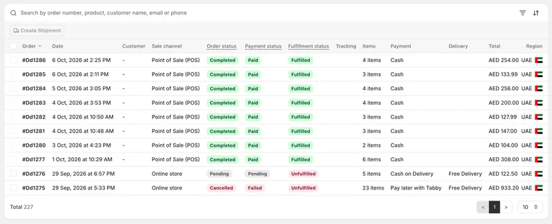 POS orders now show up with all your orders