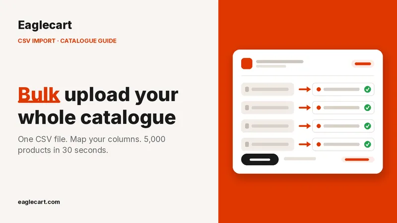 How to Bulk Upload Products to Eaglecart Using a CSV File