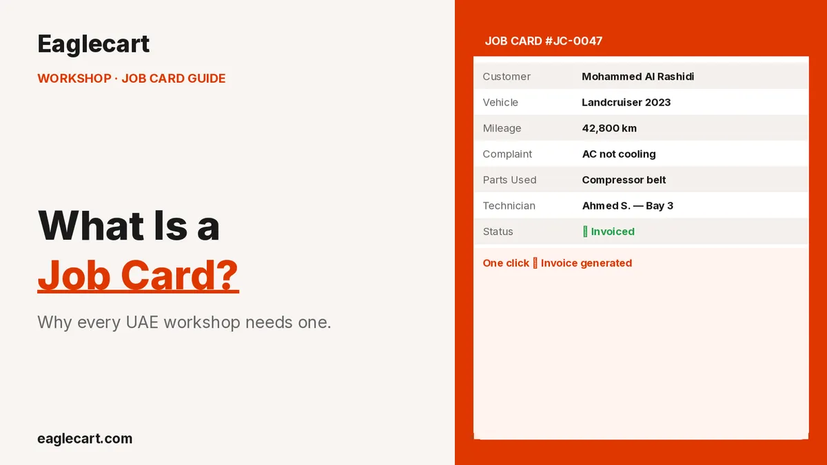 What Is a Job Card and Why Does Every UAE Workshop Need One?