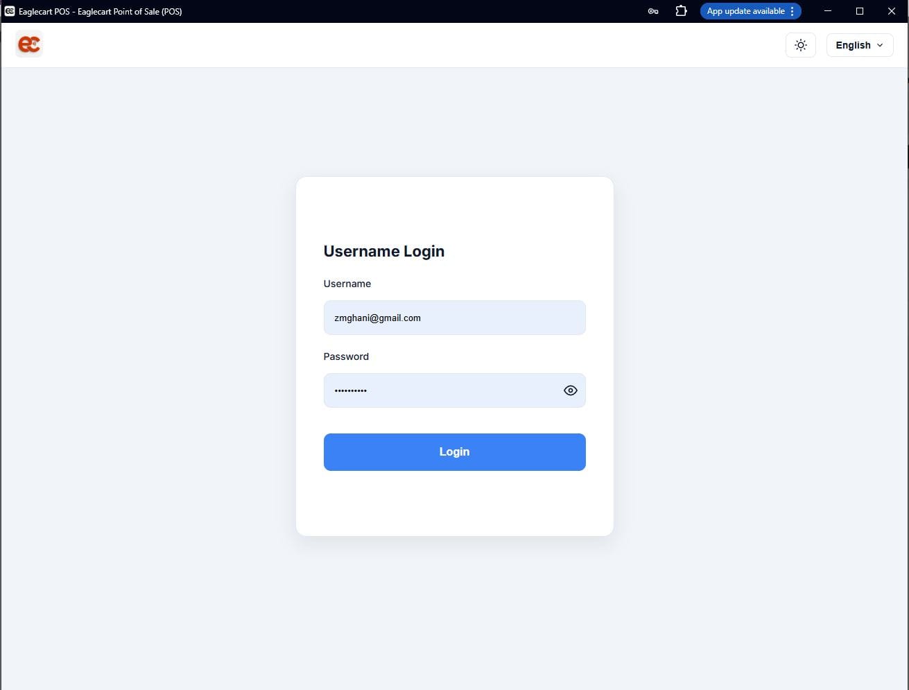 Eaglecart POS installing as a desktop app from the browser