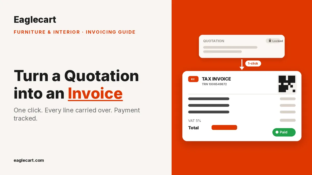 How to Convert a Quotation into a VAT Invoice in Eaglecart