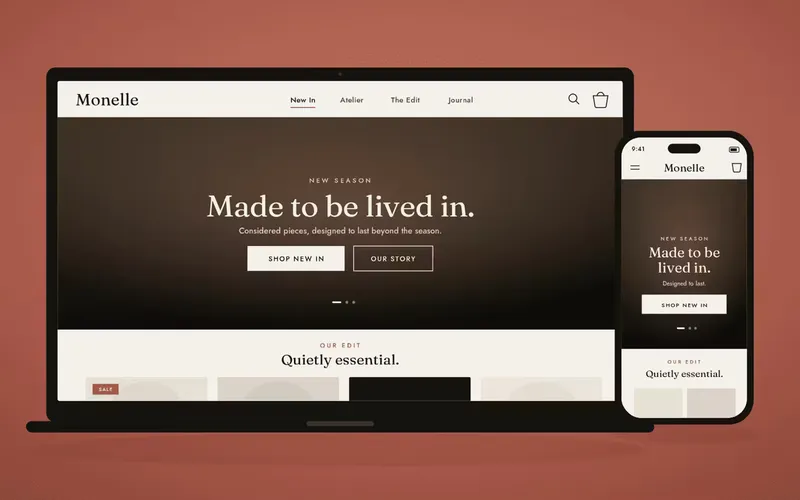 Monelle: A Quiet-Luxury Theme for Fashion and Apparel