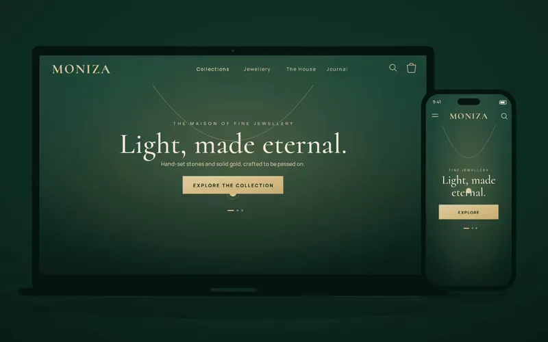 Moniza: A Maison-Grade Theme for Fine Jewelry and Watches