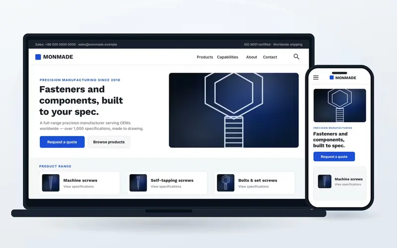 Monmade: A Theme for Industrial and Manufacturing Businesses
