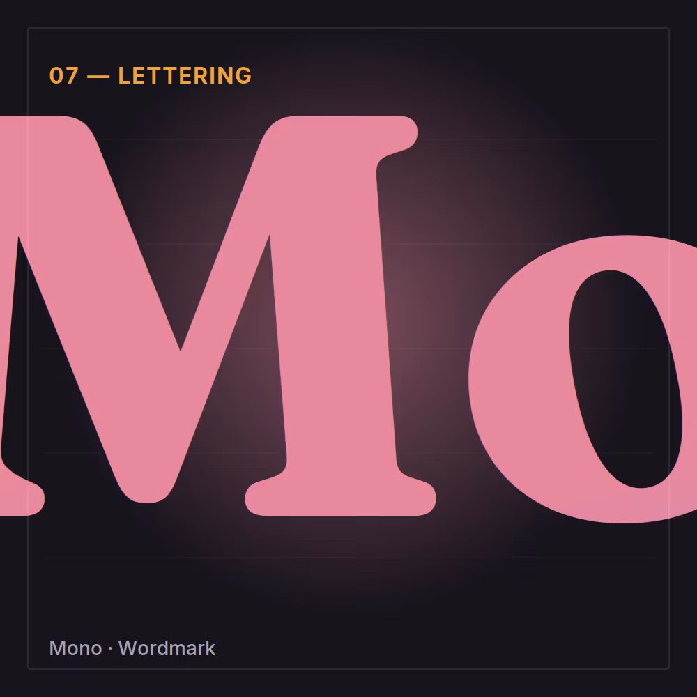 Mono · Lettering