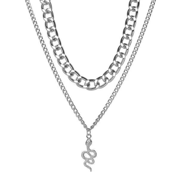 Shimmering Silver Braided Hook Necklace