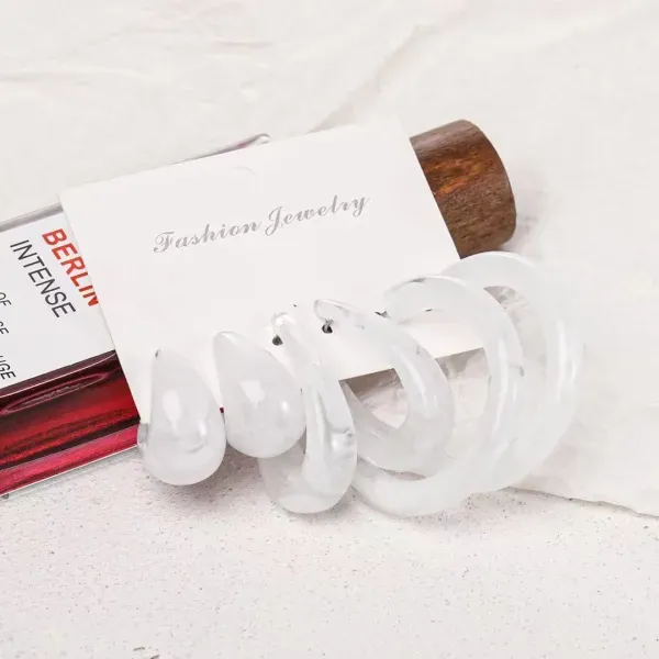 Modern Acrylic Hoop Earrings