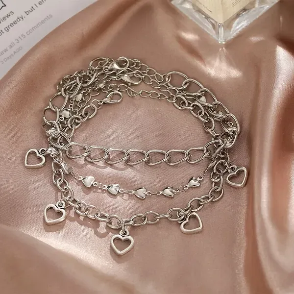 Sparkling Silver Boho Beach Anklet