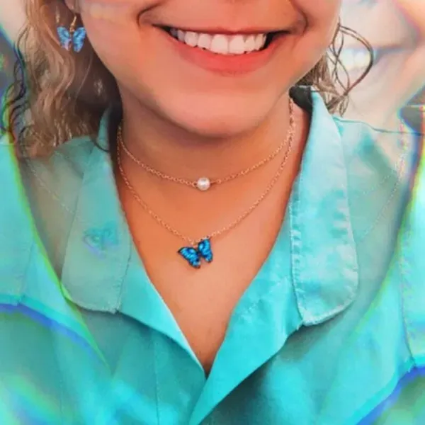 Gold Plated Braided Butterfly Jewelry Set