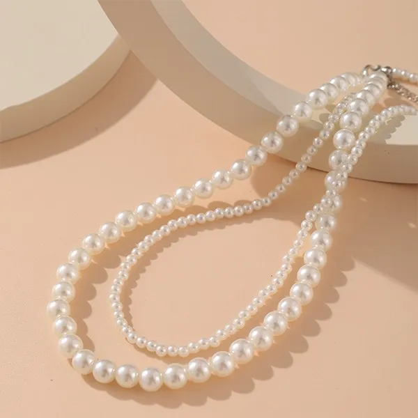 Exquisite Double Layer Pearl Necklace