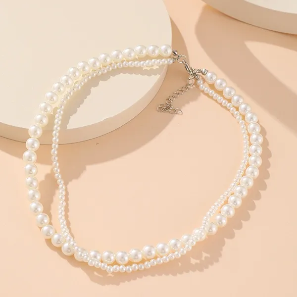 Exquisite Double Layer Pearl Necklace