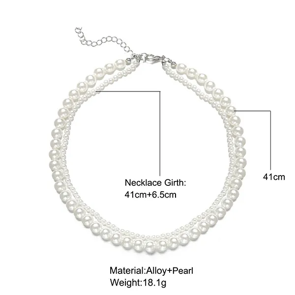 Exquisite Double Layer Pearl Necklace
