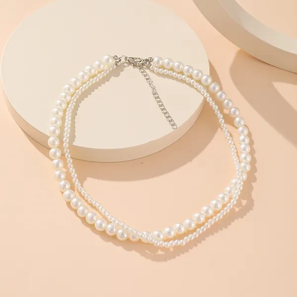 Exquisite Double Layer Pearl Necklace