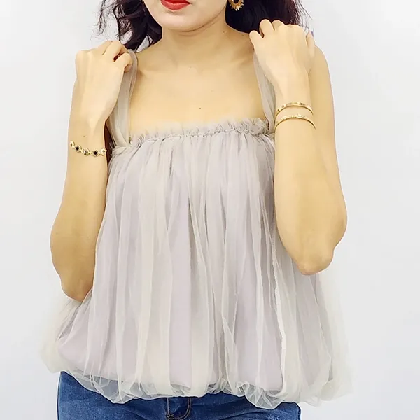 Elegant Chiffon Flare Sleeveless Top