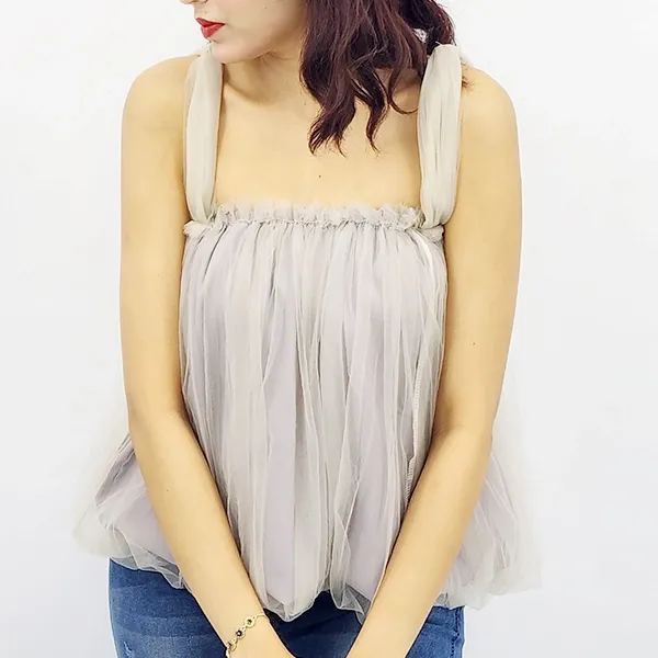 Elegant Chiffon Flare Sleeveless Top