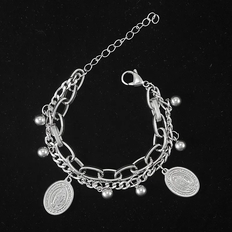 Silver Braided Layered Bracelet