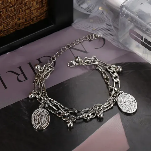 Silver Braided Layered Bracelet