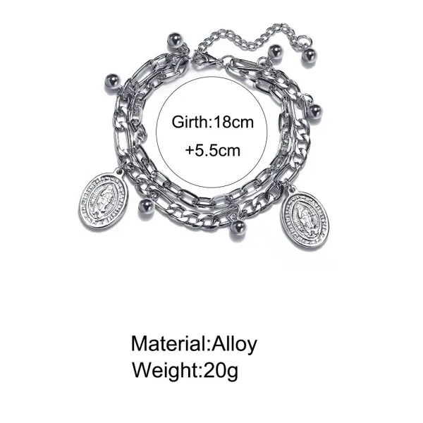 Silver Braided Layered Bracelet