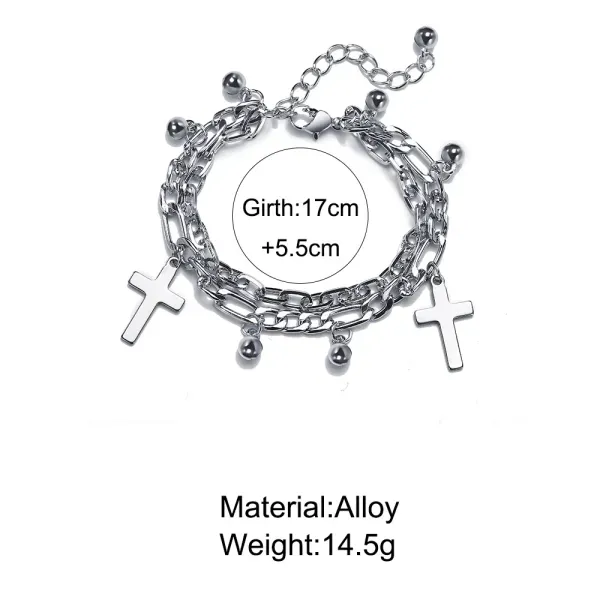 Modern Silver Hook Lock Chain Bracelet