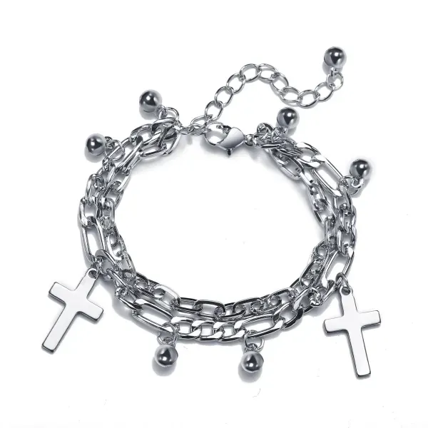 Modern Silver Hook Lock Chain Bracelet