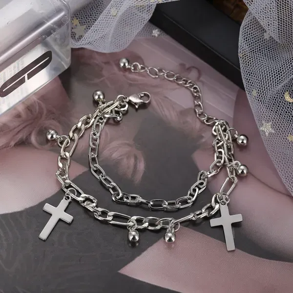 Modern Silver Hook Lock Chain Bracelet