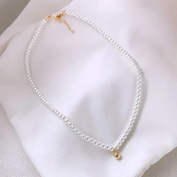 Simple Beaded Clavicle Chain Necklace