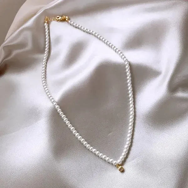 Simple Beaded Clavicle Chain Necklace