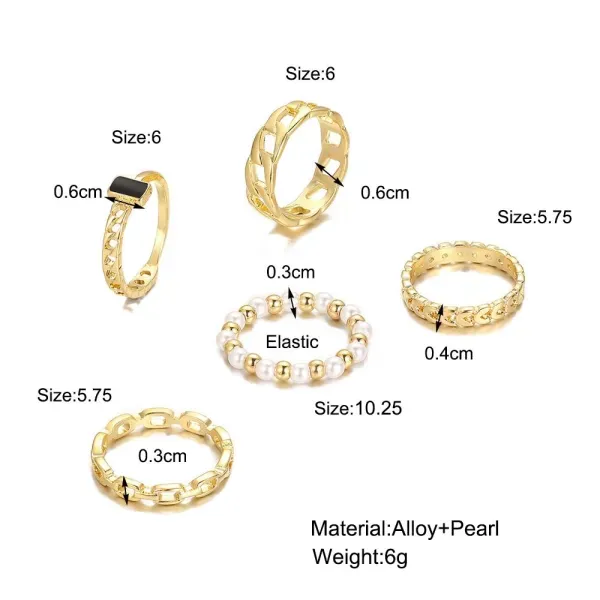 Fashion Chic Chain Women Ring Set