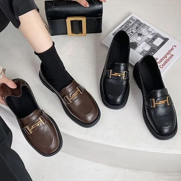 Glossy Slip-In Formal Flat Shoes