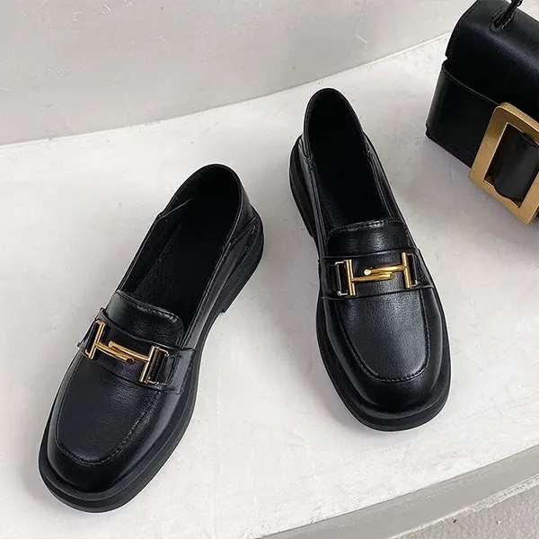 Glossy Slip-In Formal Flat Shoes