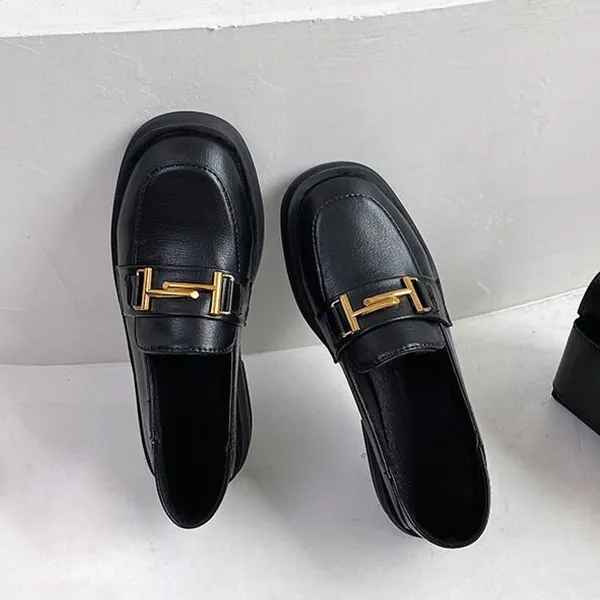 Glossy Slip-In Formal Flat Shoes