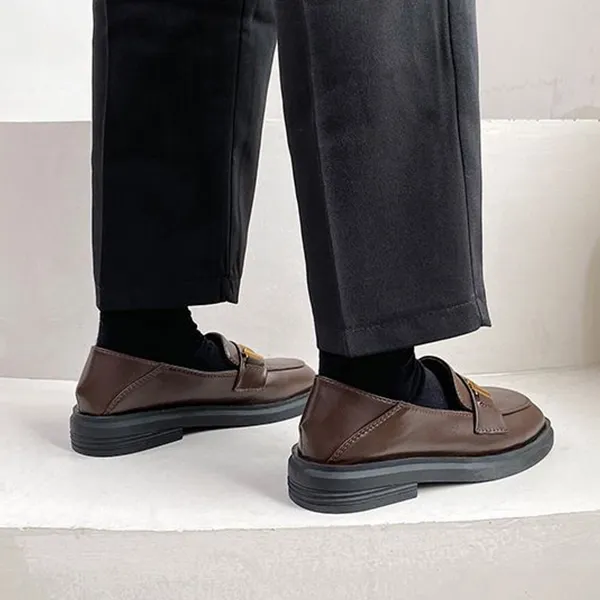 Glossy Slip-In Formal Flat Shoes