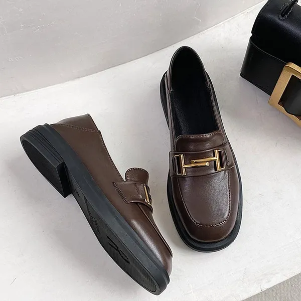 Glossy Slip-In Formal Flat Shoes