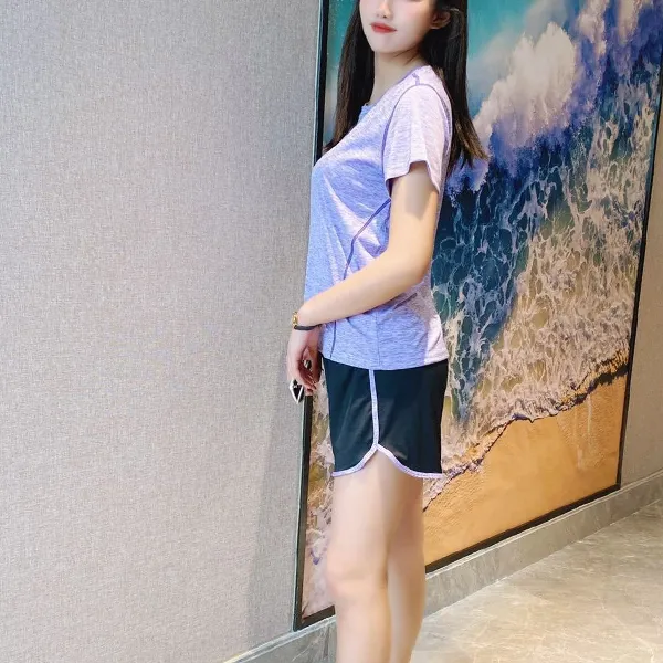 Striped Raglan Sleeve Workout Set