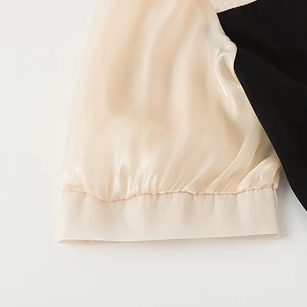 Elegant Black and White Short Sleeve Party Dress