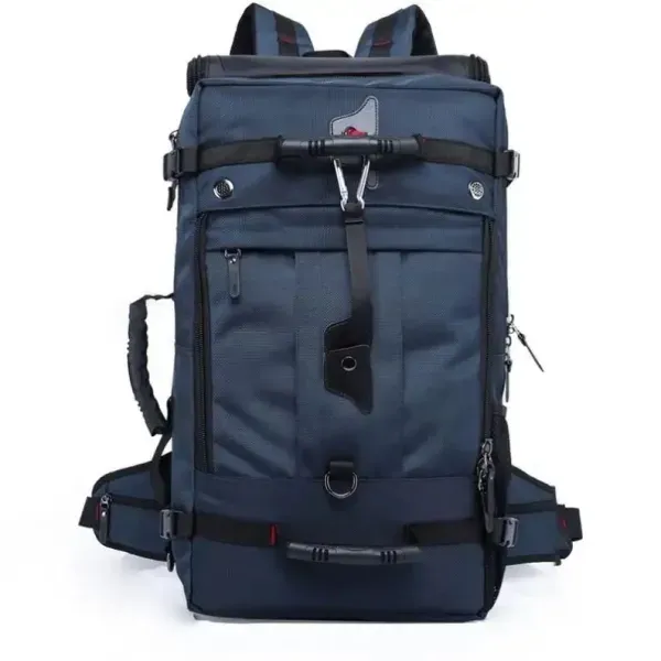 Thumbnail of Men's Blue Canvas Travel Backpack - Waterproof  Adjustable Strap