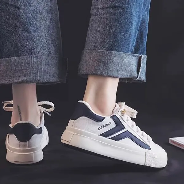 Blue Lace-Up Anti-Slip Walking Sneakers