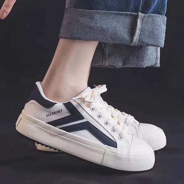 Blue Lace-Up Anti-Slip Walking Sneakers